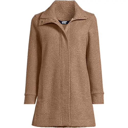 Women's Petite Boucle Fleece Coat
