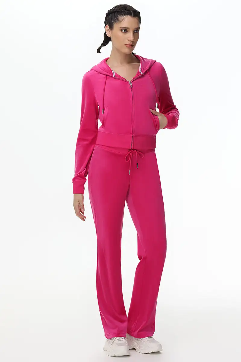 Technicolor Big Bling Velour Track Pants