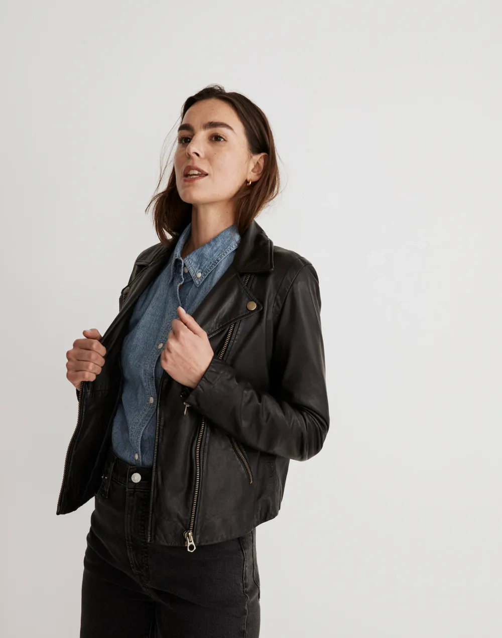 Washed Leather Motorcycle Jacket