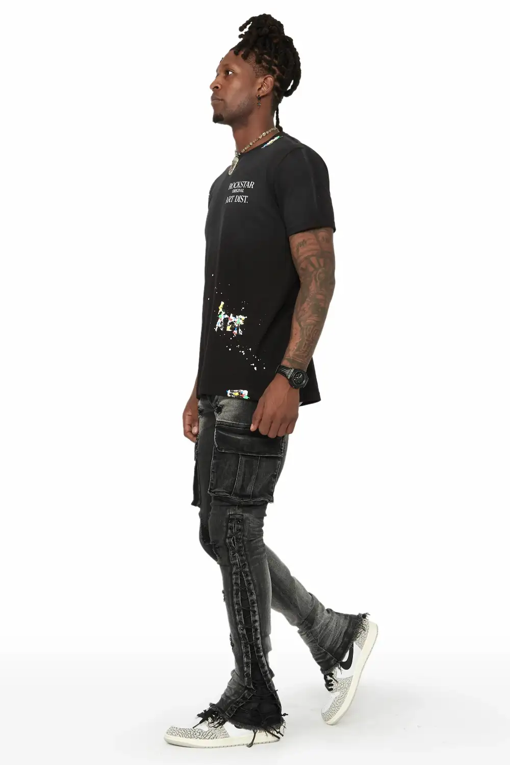 Ronoh Grey Wash Stacked Flare Jean