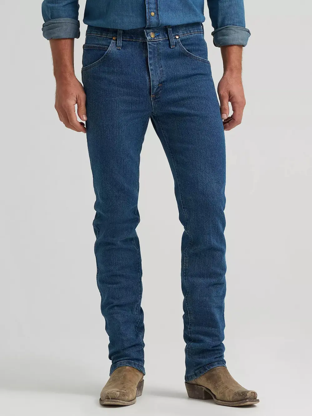 PREMIUM PERFORMANCE COWBOY CUT ADVANCED COMFORT WICKING SLIM FIT JEAN IN MIDNIGHT RINSE