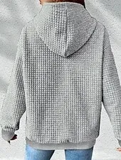 Women's Hoodies Graphic Letter Casual Long Sleeve Hooded Regular Tops Street Dailywear Casual Pocket Print Black White Dark Blue Gray Fall Winter