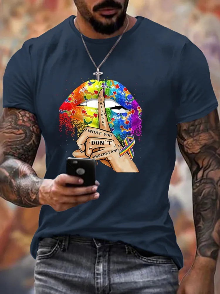 Don T Judge What You Don T Understand LGBT Pride Lips T Shirt