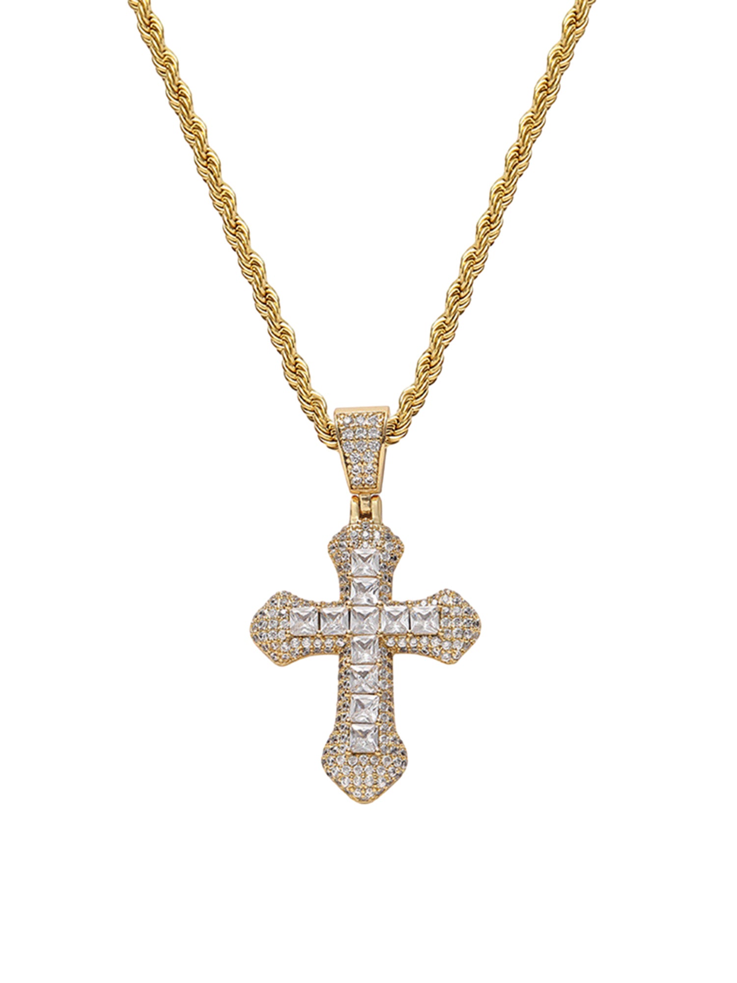 Corss Full Diamond Necklace-1514
