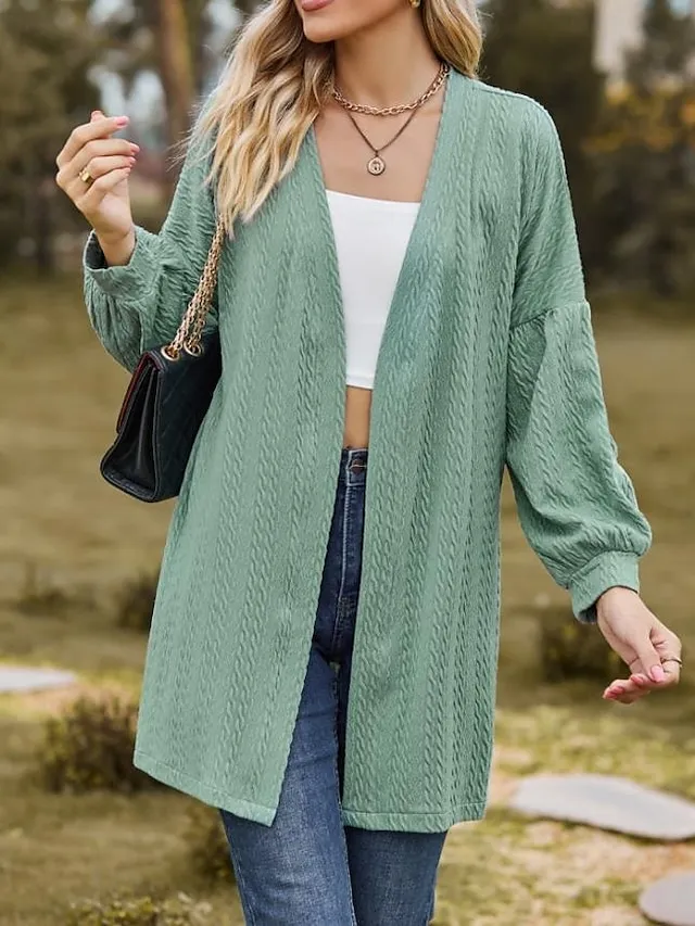 Women's Dailywear Patchwork Solid Color Windproof Fashion Loose Fit Outerwear Long Sleeve Spring