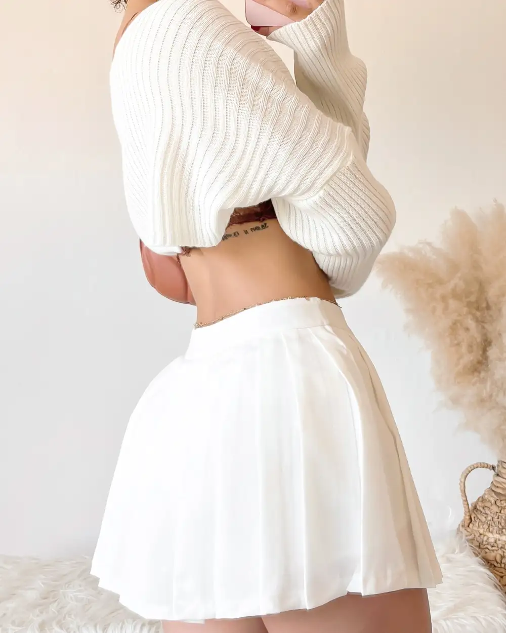 CORA MINI SKIRT WITH SHORTS (BLACK)