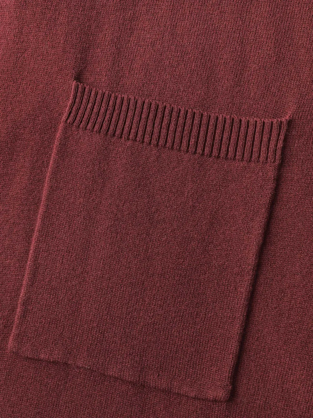 Folded Collar Pocket Open-Front Knit Cardigan