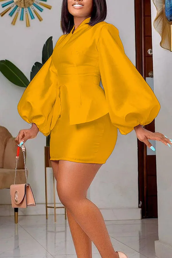 Peplum Dress Set