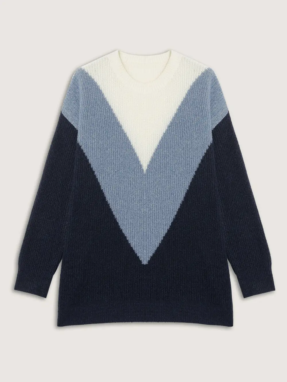 Colorblock Textured Mock Neck Pullover