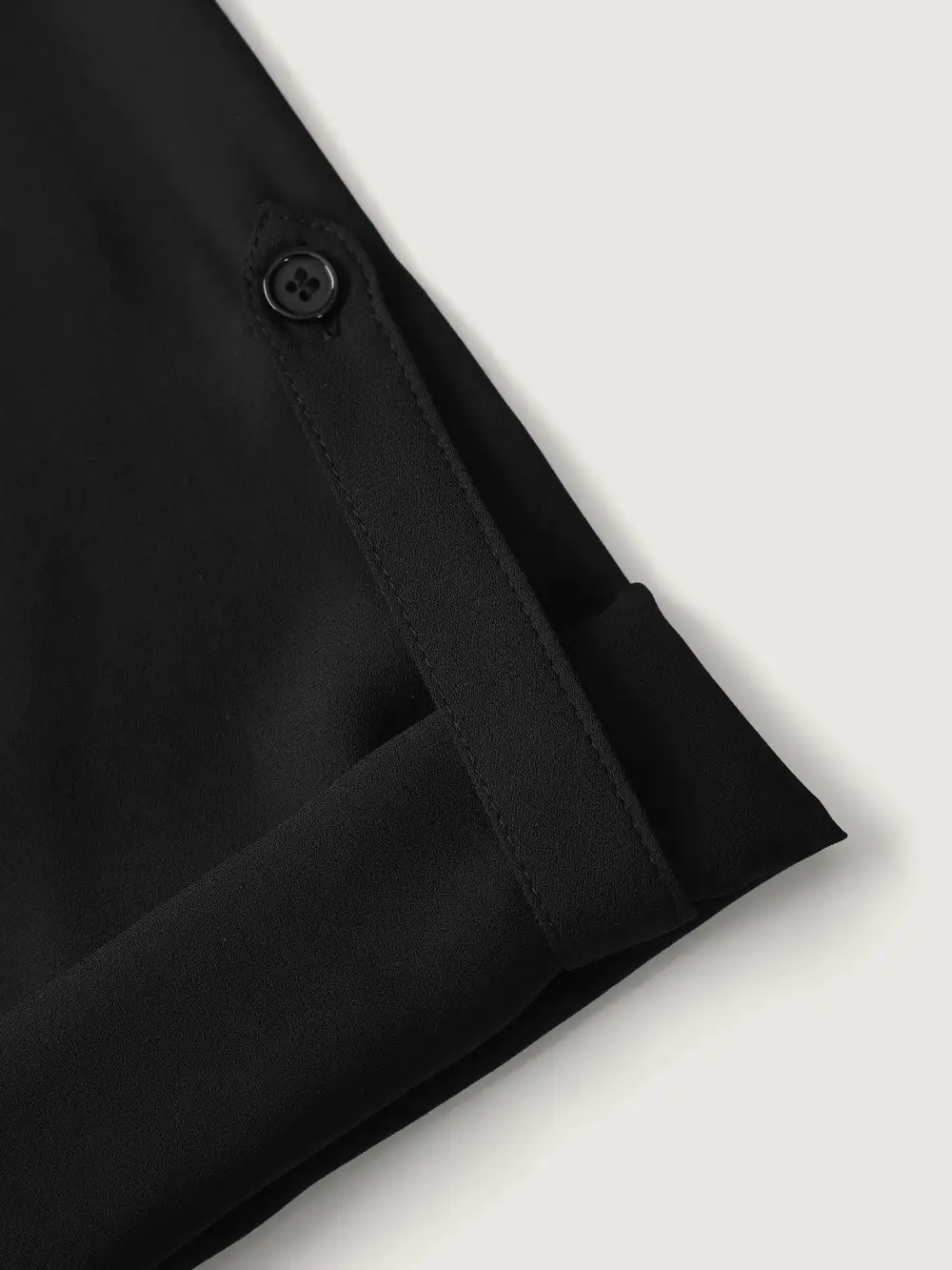 Shiny Silk Two-Piece Ruffled Blouse