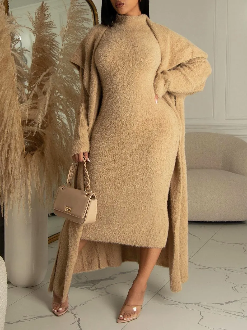 Women's Dress Jacket Fleece Two Piece Set