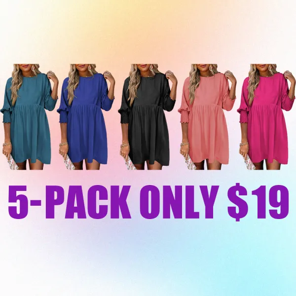 Chic Black Summer Tunic Dress for Women – Flowy Mini Shift with Short Sleeves, Perfect for Casual Dates & Beach Days