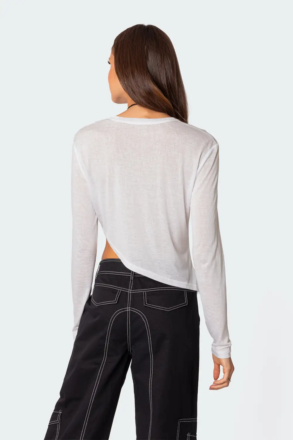 Asymmetric Long Sleeve T Shirt