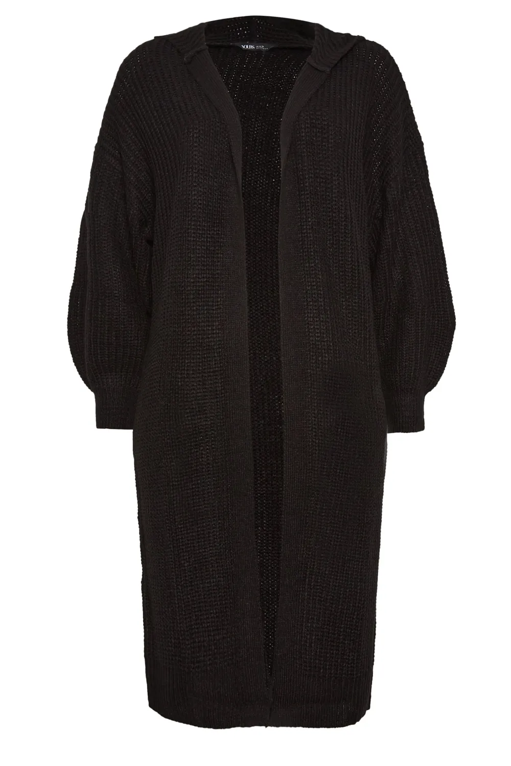 YOURS Curve Khaki Green Hooded Longline Cardigan