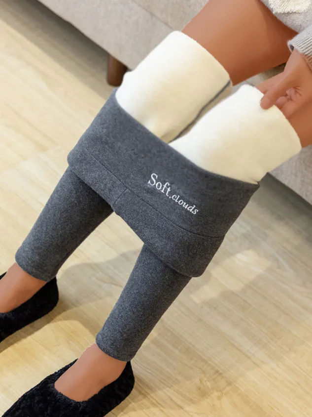 Plus Velvet Basics Skinny Solid Leggings