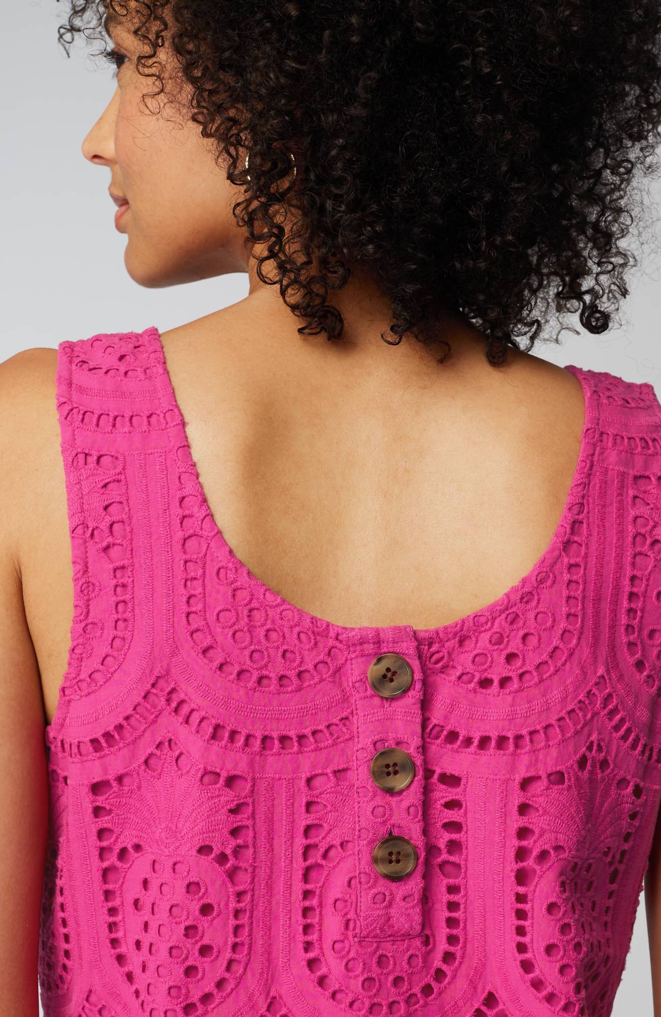 Pineapple Eyelet Shift Dress