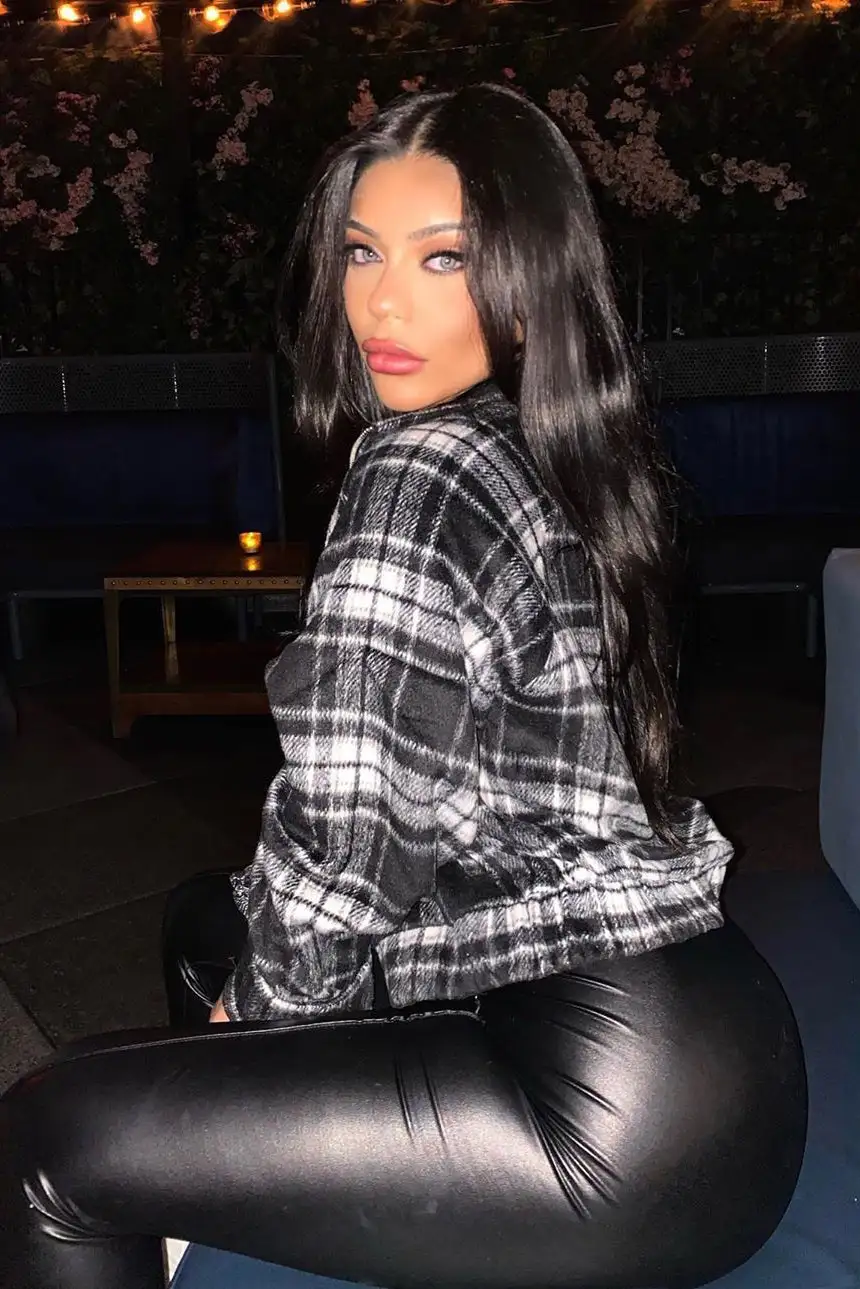 Truth Or Daring Plaid Jacket - Black/White