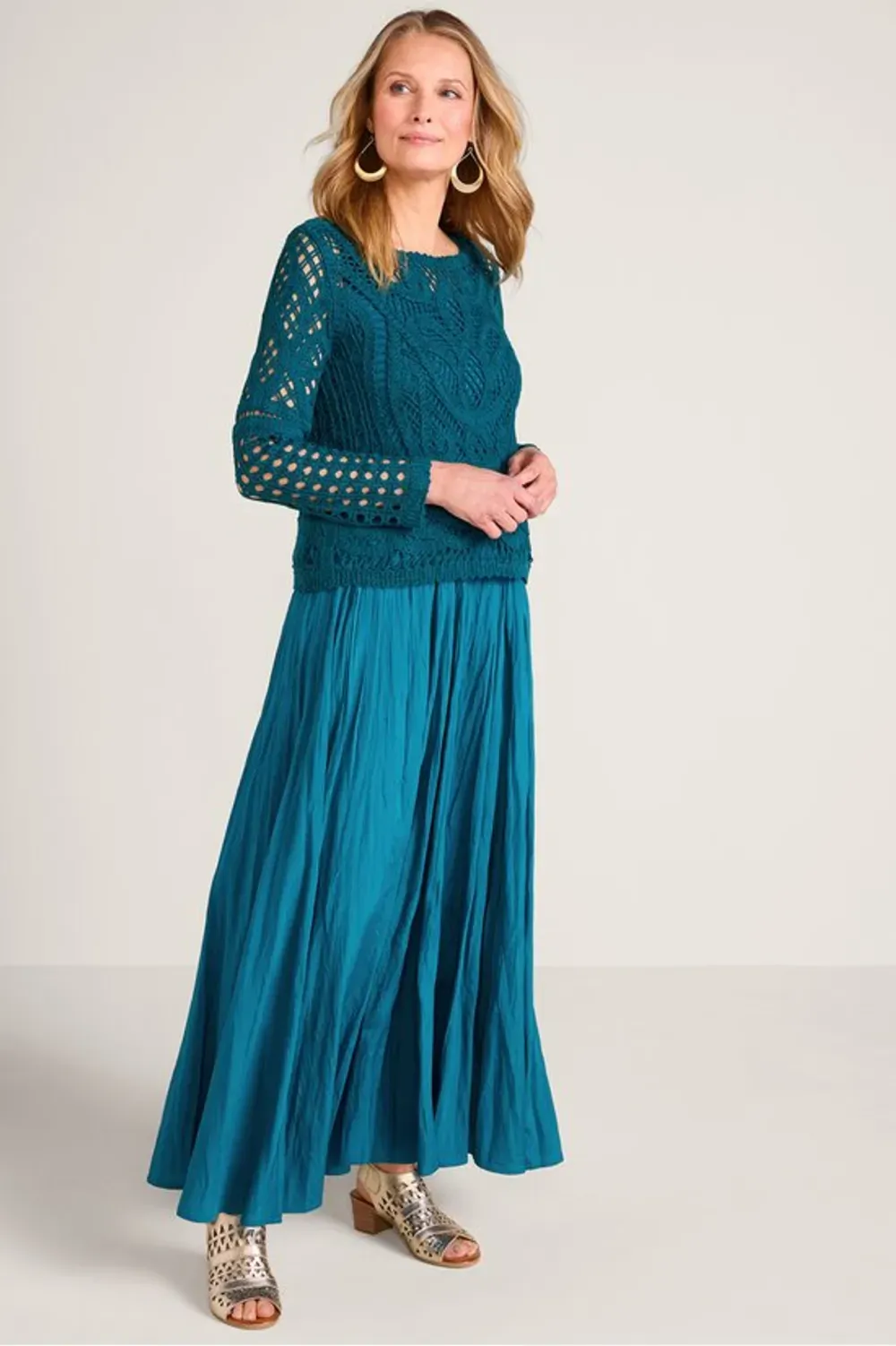 Liliana Cotton Lace Sweater