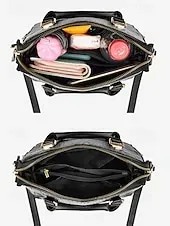 Women's Faux Leather Crocodile Pattern Handbag with Tassel Charm – Elegant Top Handle and Crossbody Purse for Work, Shopping and Daily Outings