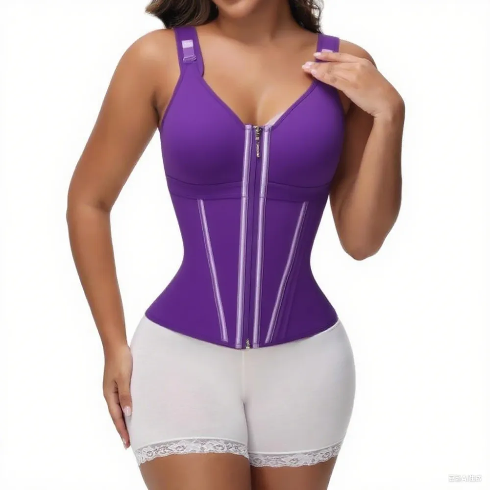 Women's Tummy Control Shapewear with Bra & Adjustable Straps – Waist Slimming Workout Girdle