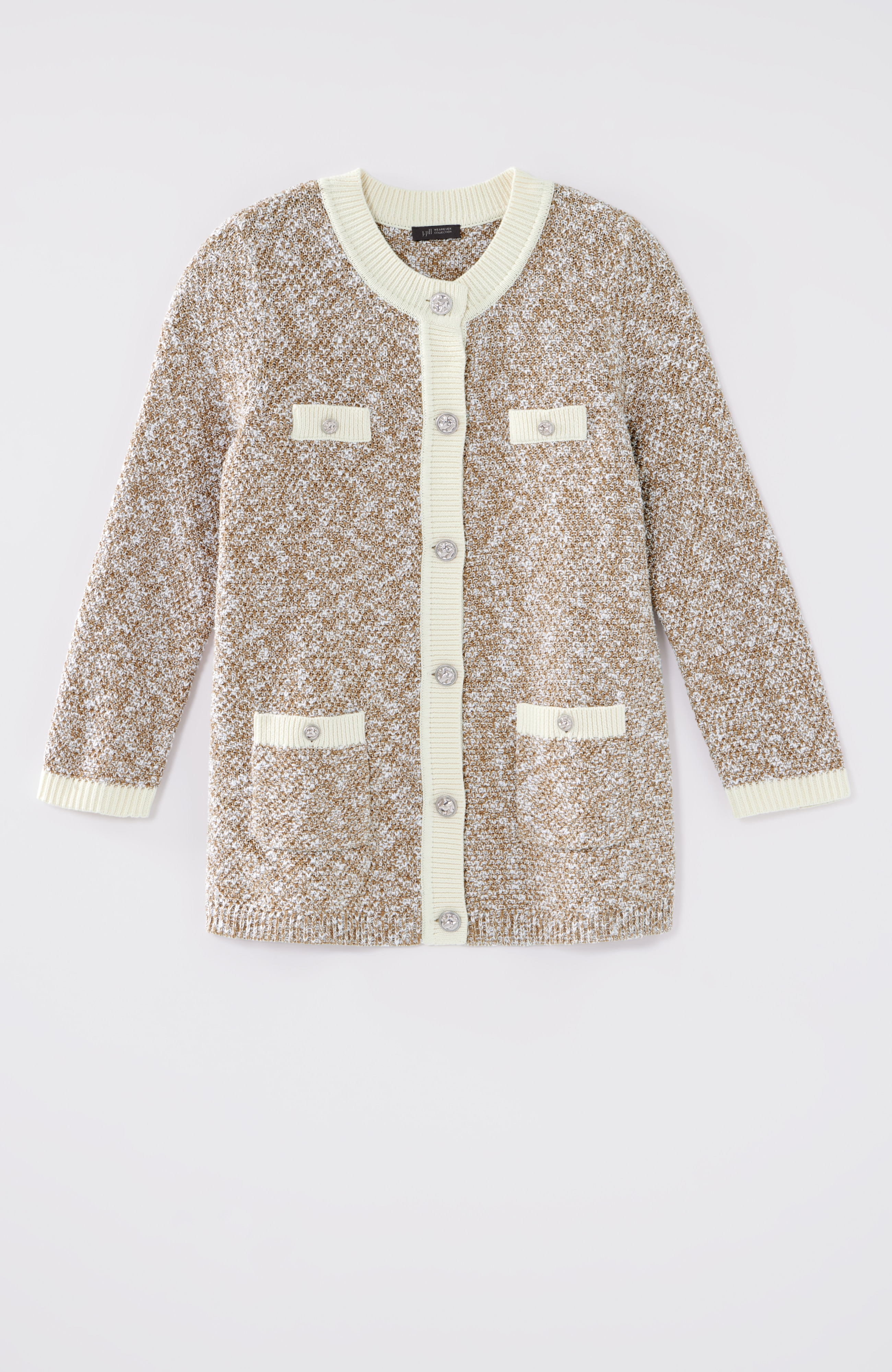 Wearever Contrast-Trimmed Sweater-Jacket