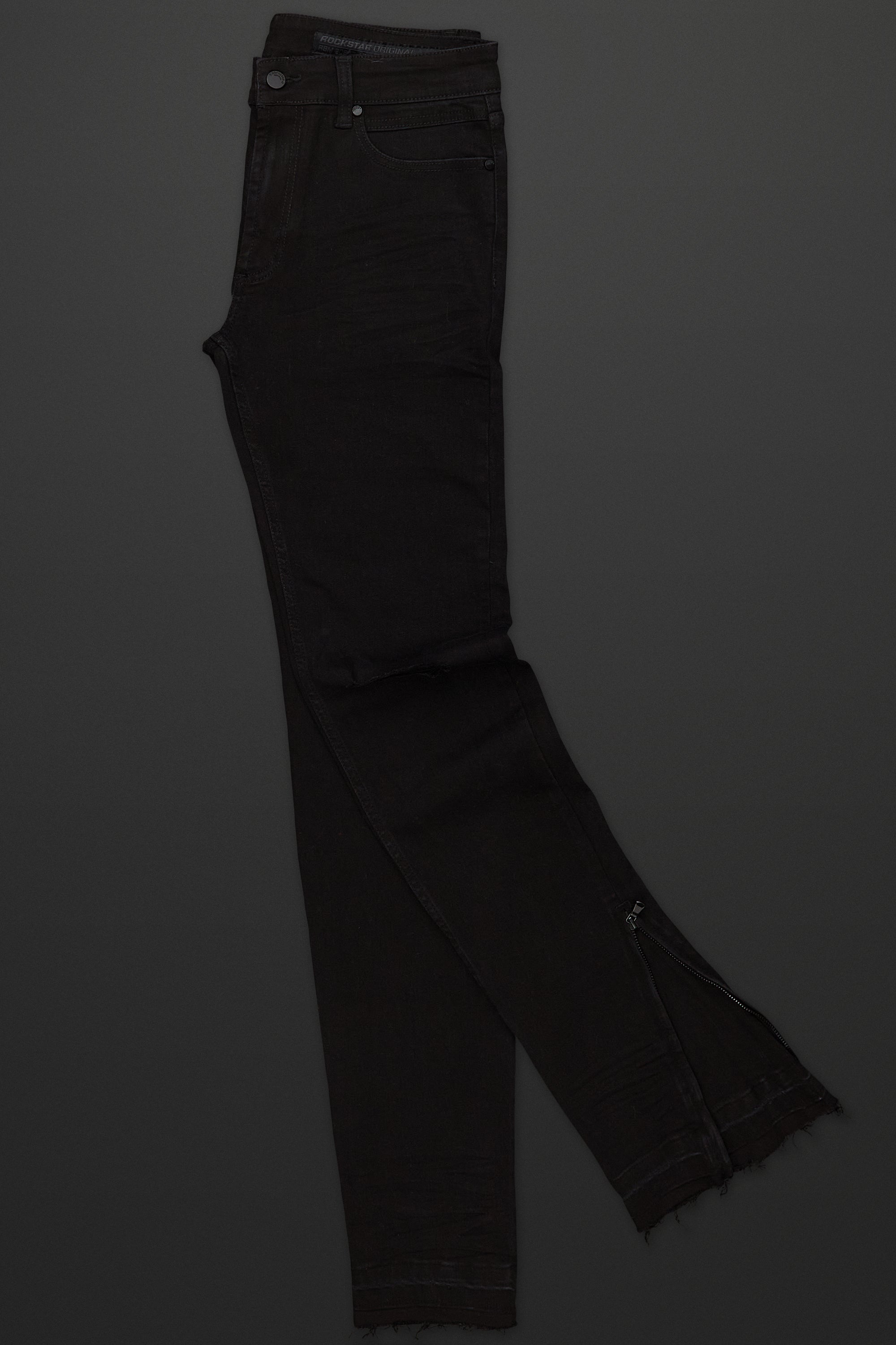Jaymes Stacked Flare Jean-Black