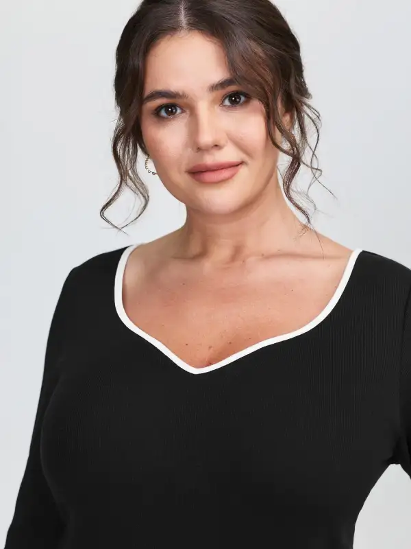 Pure Cotton Ribbed Solid T-Shirt