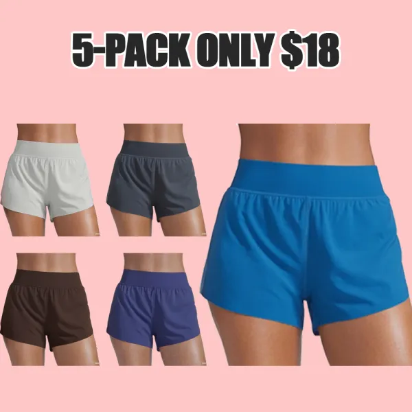 High Waist Dolphin Shorts with Mesh Liner – Women's Activewear