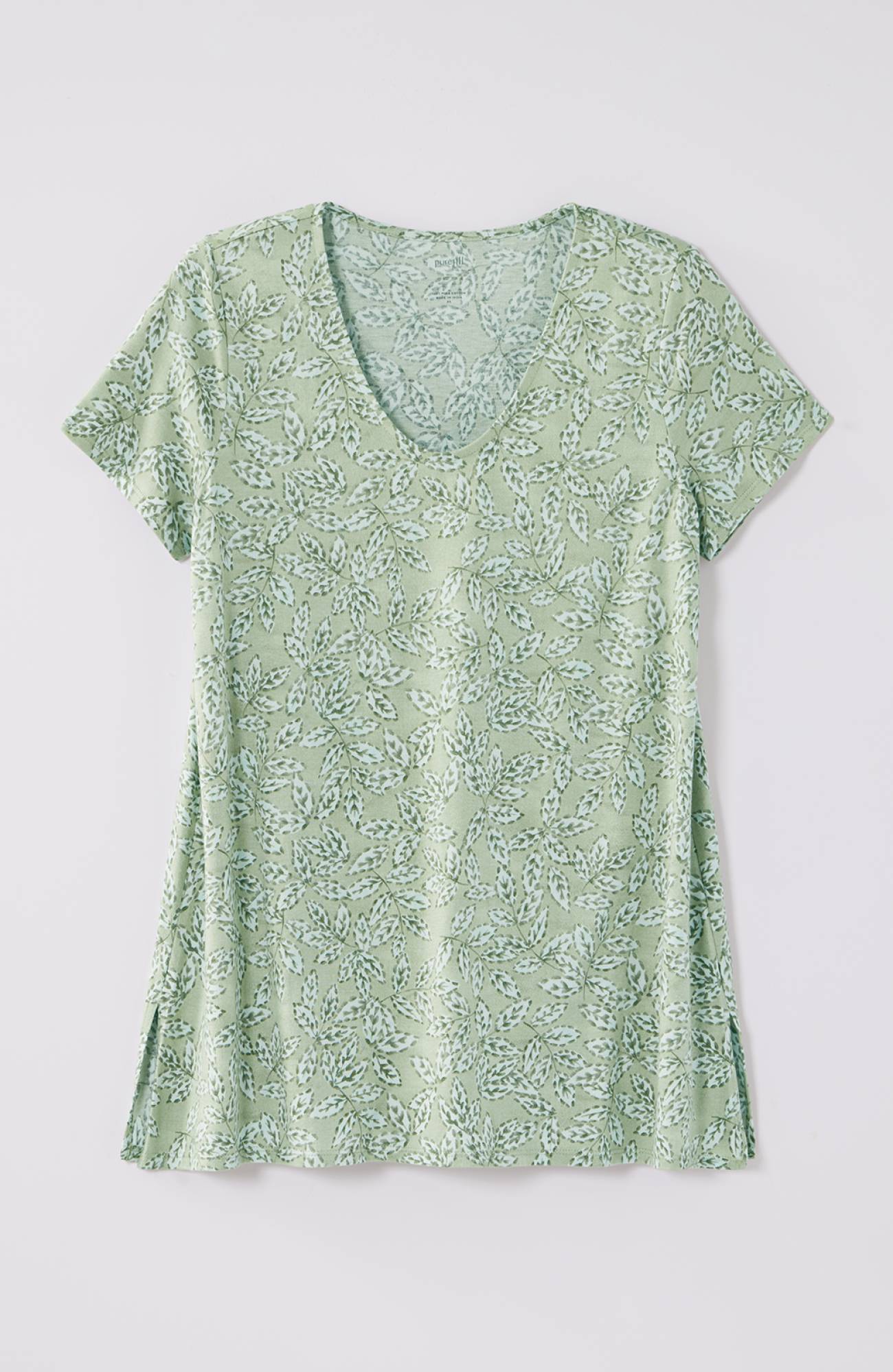 pure jill side-slit elliptical tee