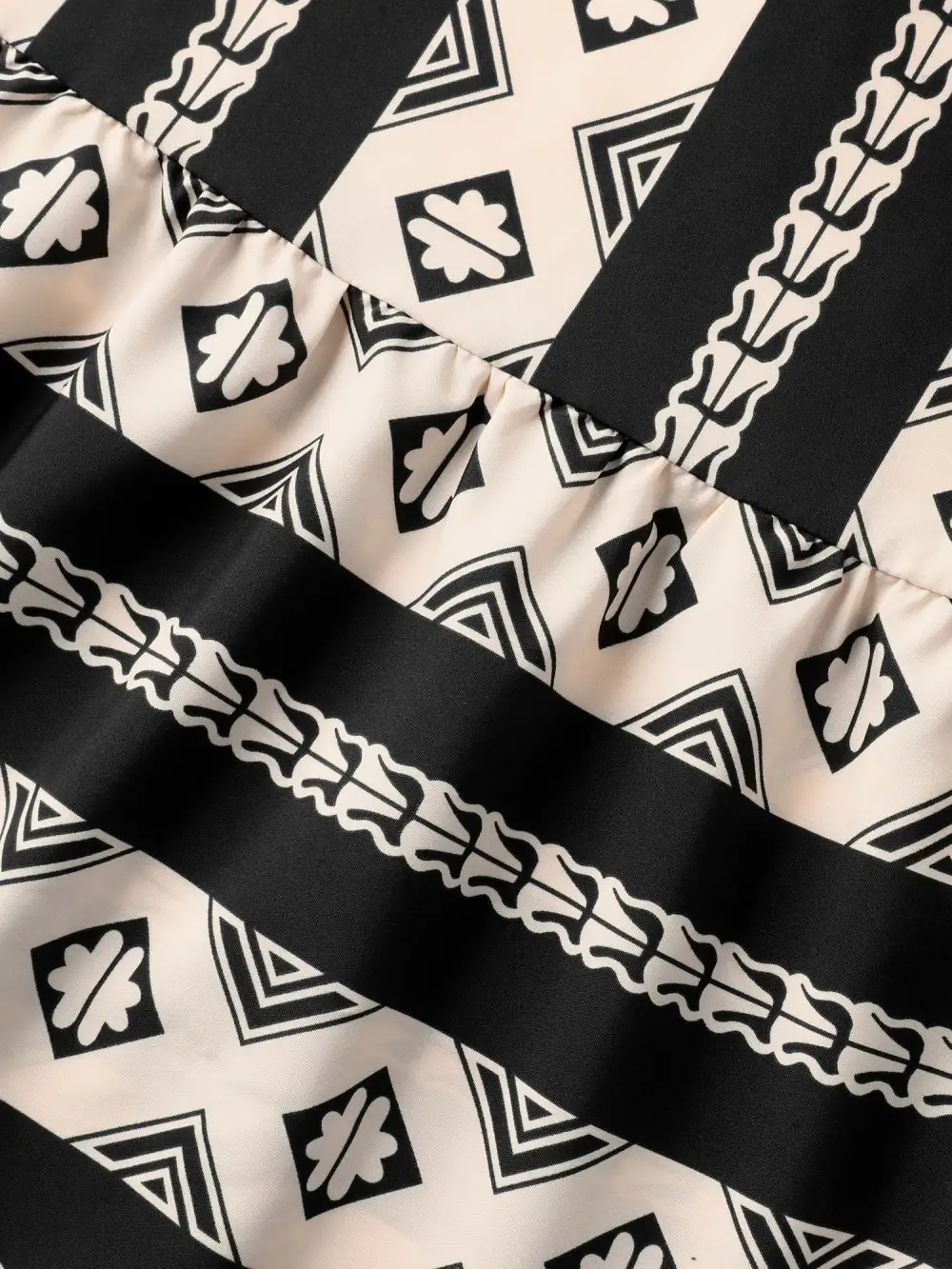 Boho Stripes Bow Pockets Midi Dress