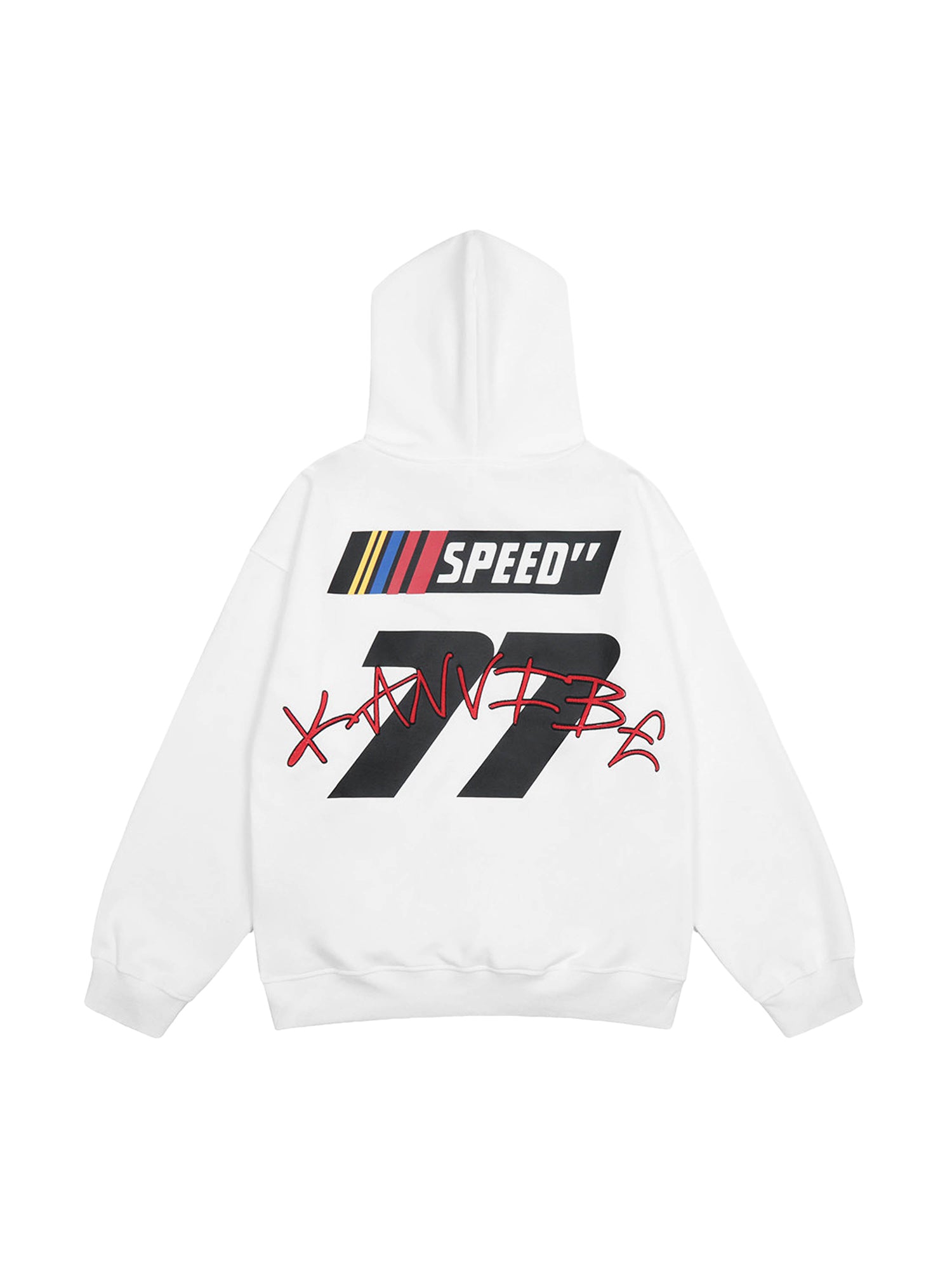 American High Street Fuzzy Digital Print Hoodie