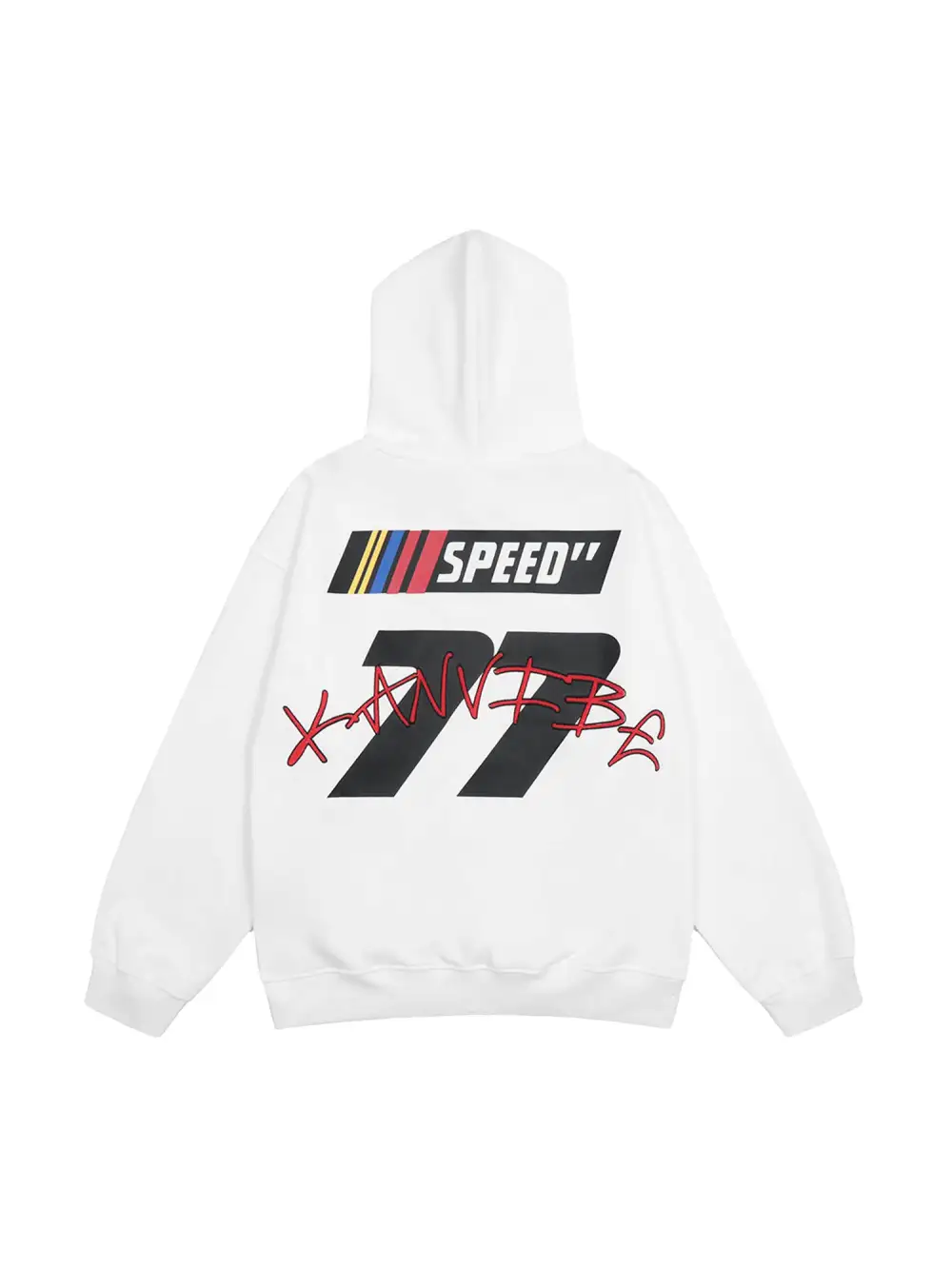 American High Street Fuzzy Digital Print Hoodie