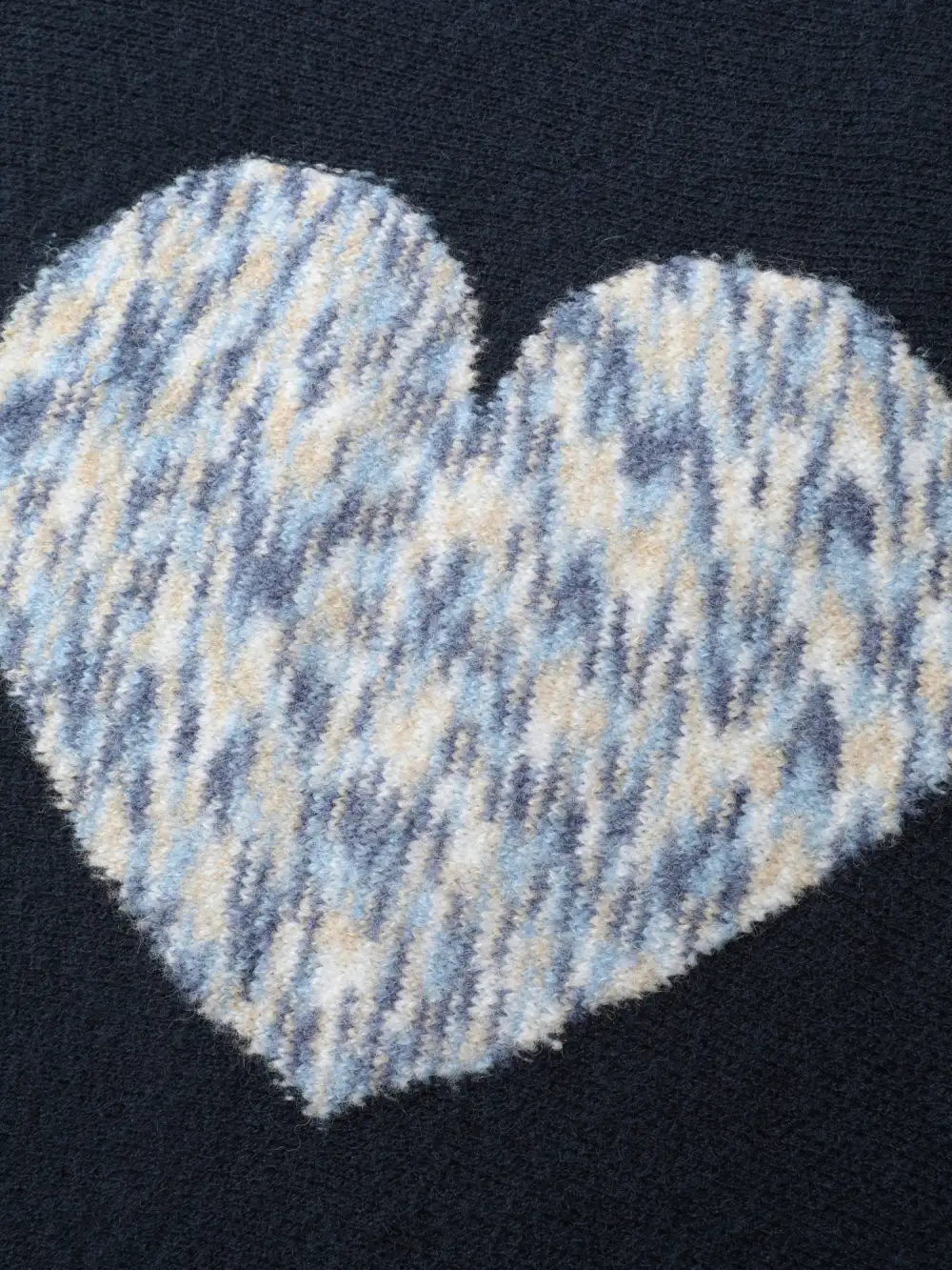 Heart Pattern Flowy Front-Open Knit Cardigan