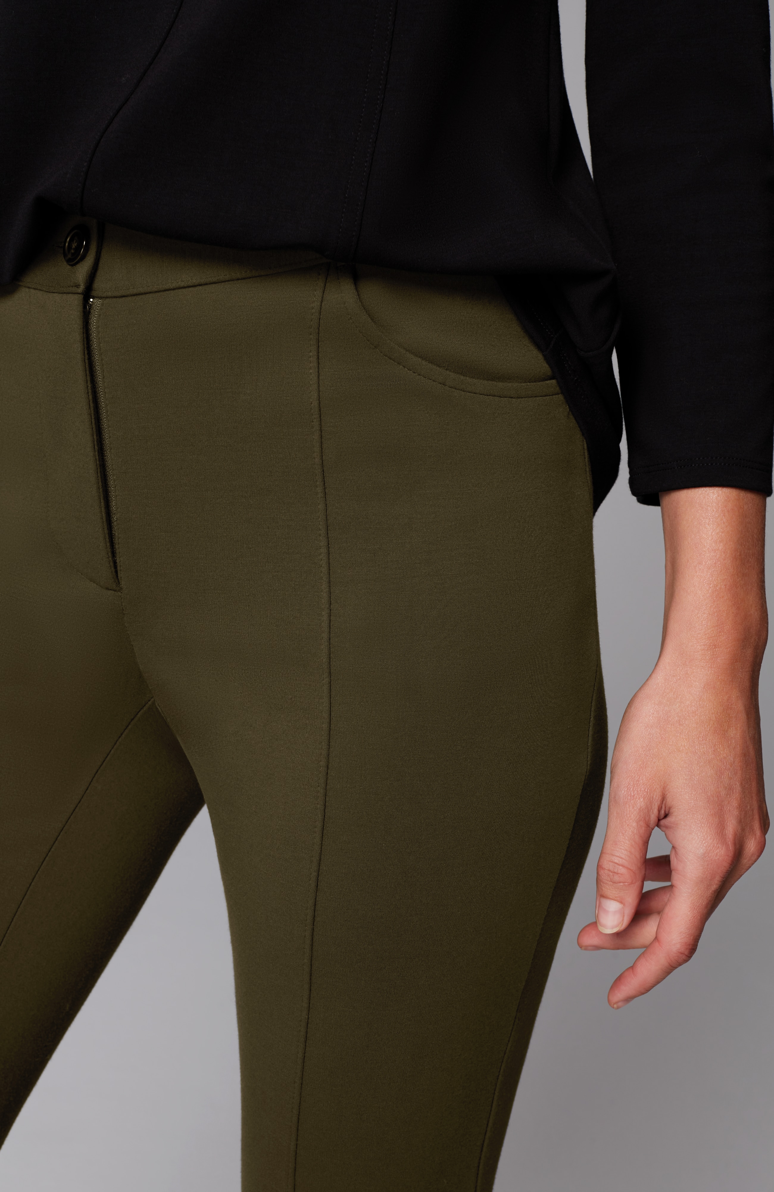 Wearever Double-Face Jersey Boot-Cut Trousers