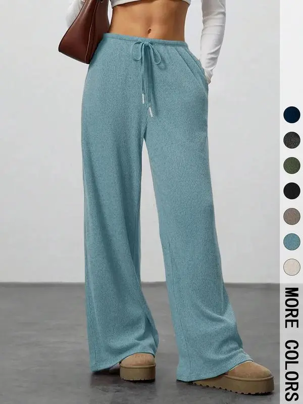 High Waist Comfortable Wide Leg Casual Jogging Pants