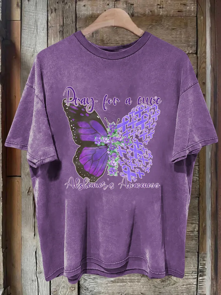 Men'S Draw For A Cure Alzheimer'S Awareness T-Shirt