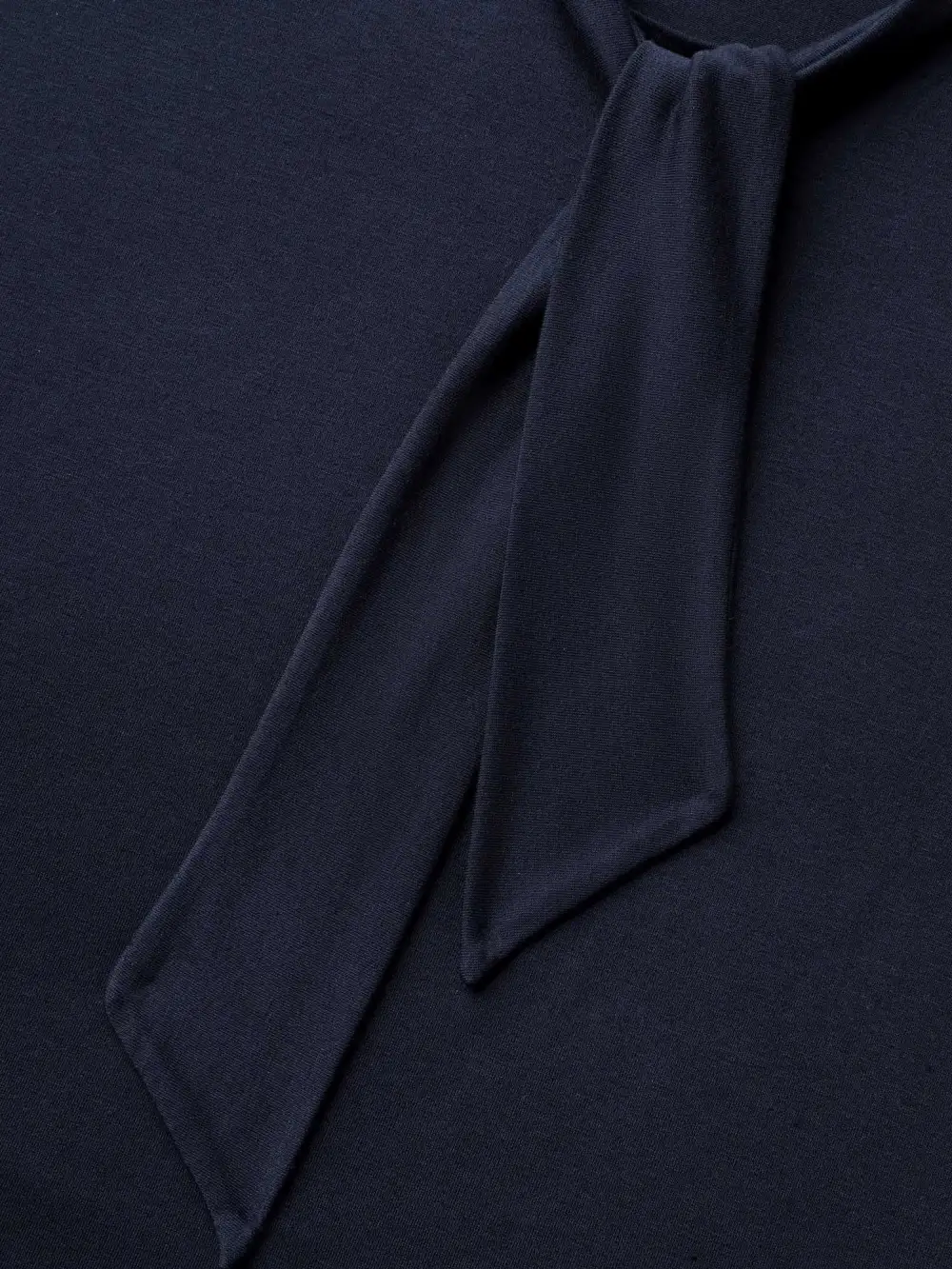 Knotted Neckline Fitted Sleeveless Blouse