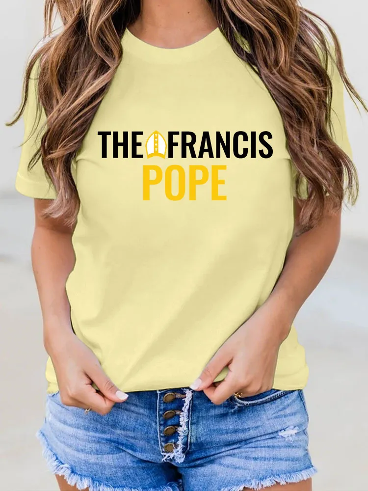 Women's Pope Francis Print Casual T-Shirt