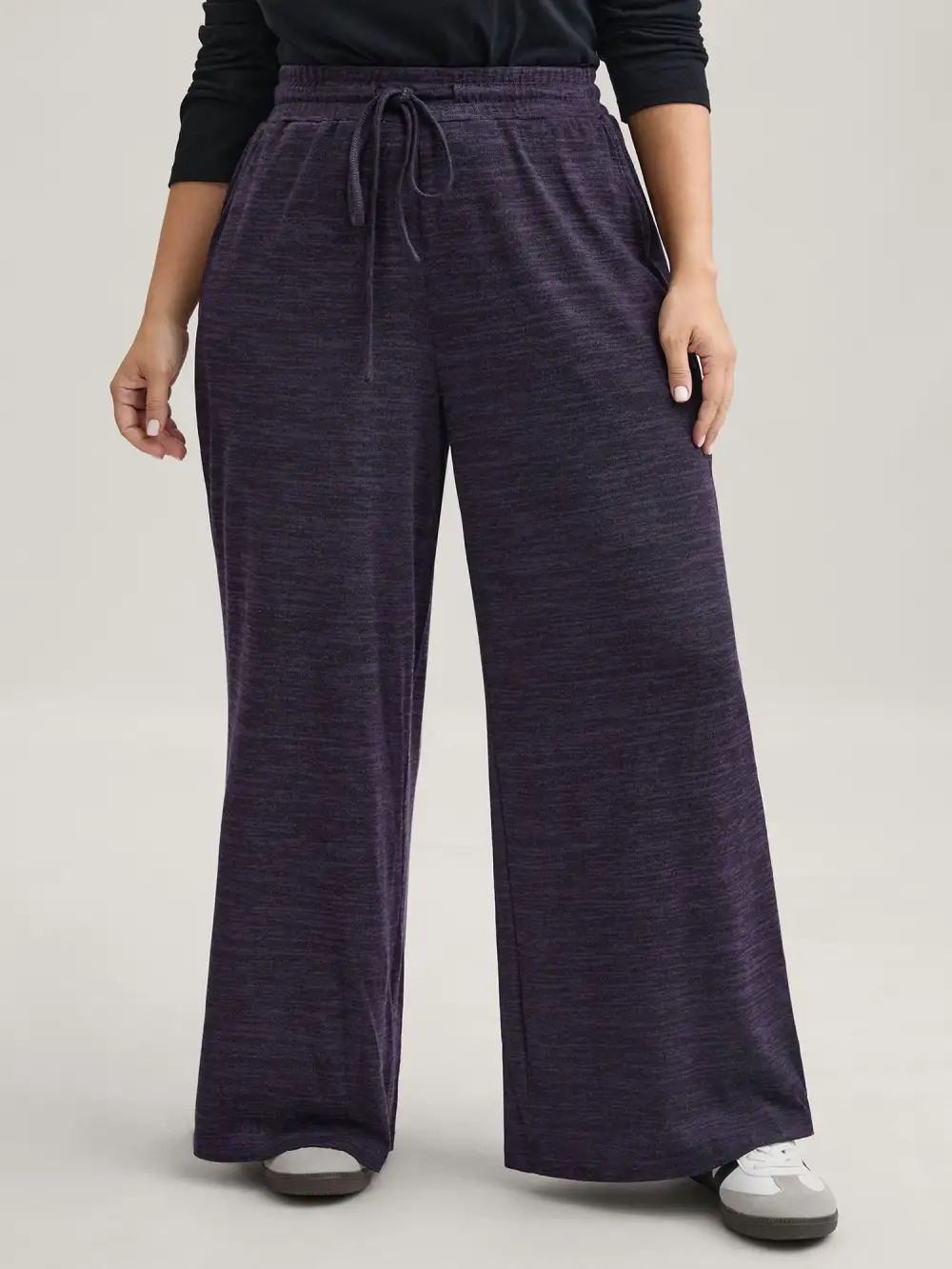 Heather Drawstring Loose Lounge Bottoms