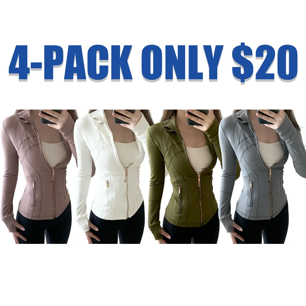 Gold-Zipper Yoga Jacket: Sports Stand-Up Collar