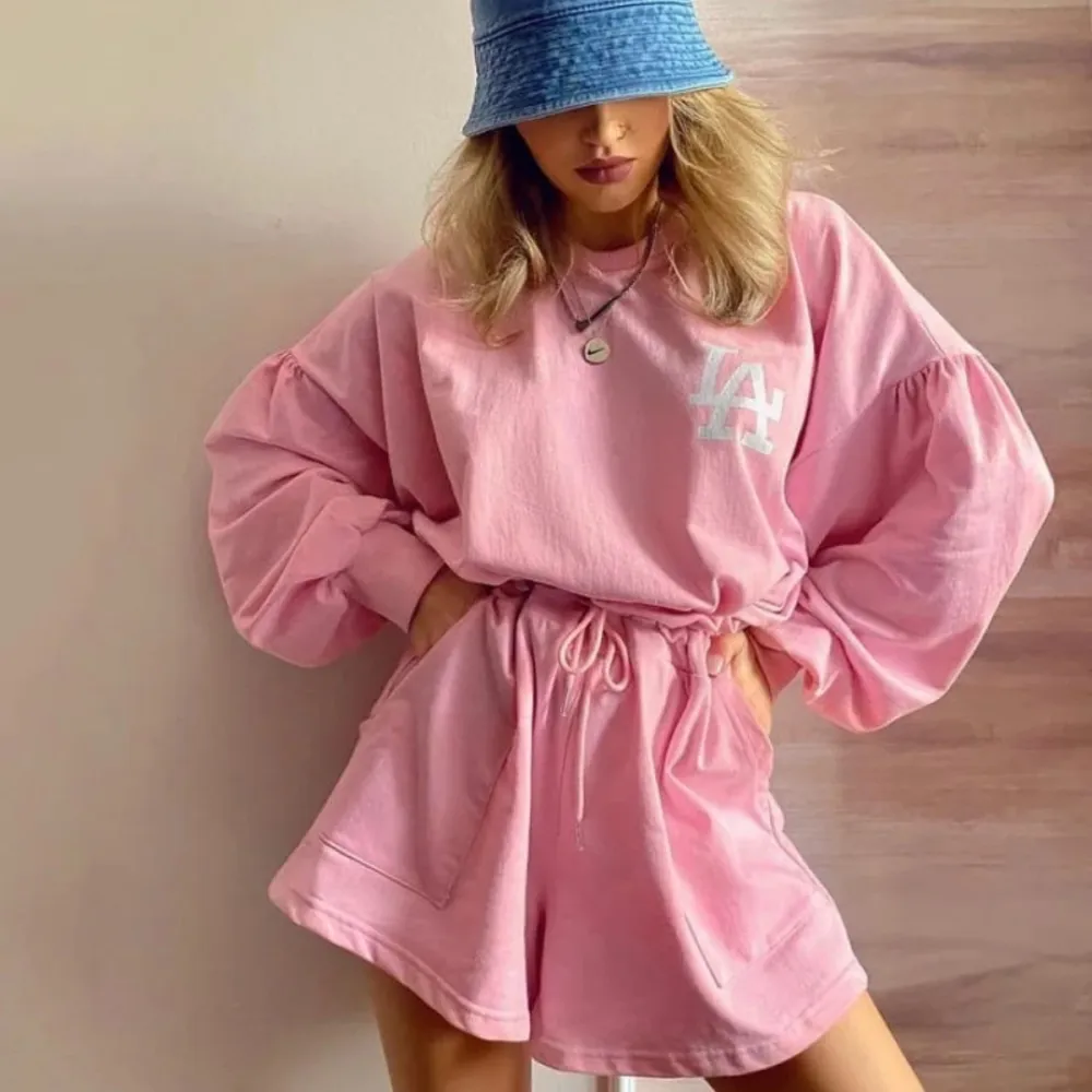 Fashion casual sports printing suit