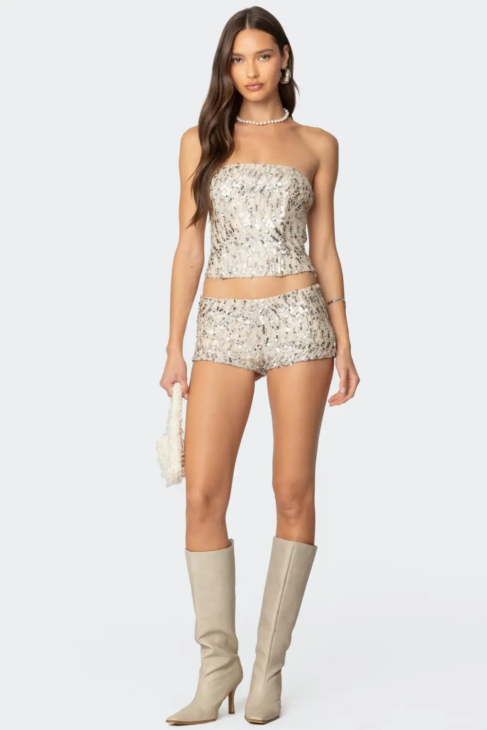 Wavy Baby Sequin Corset