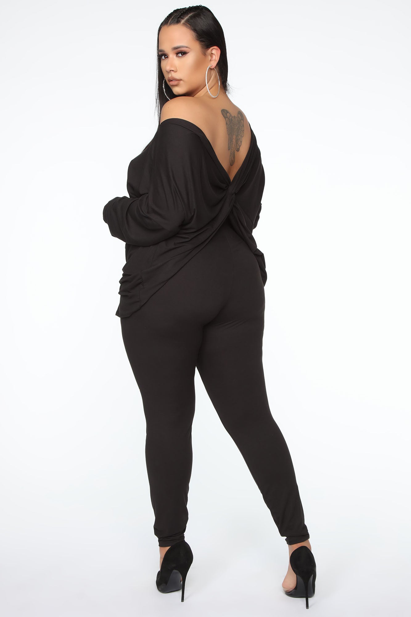 Don't Get This Twisted Pant Set - Black