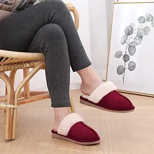 Litfun Women's Fuzzy Memory Foam Slippers Fluffy Winter House Shoes Indoor and Outdoor