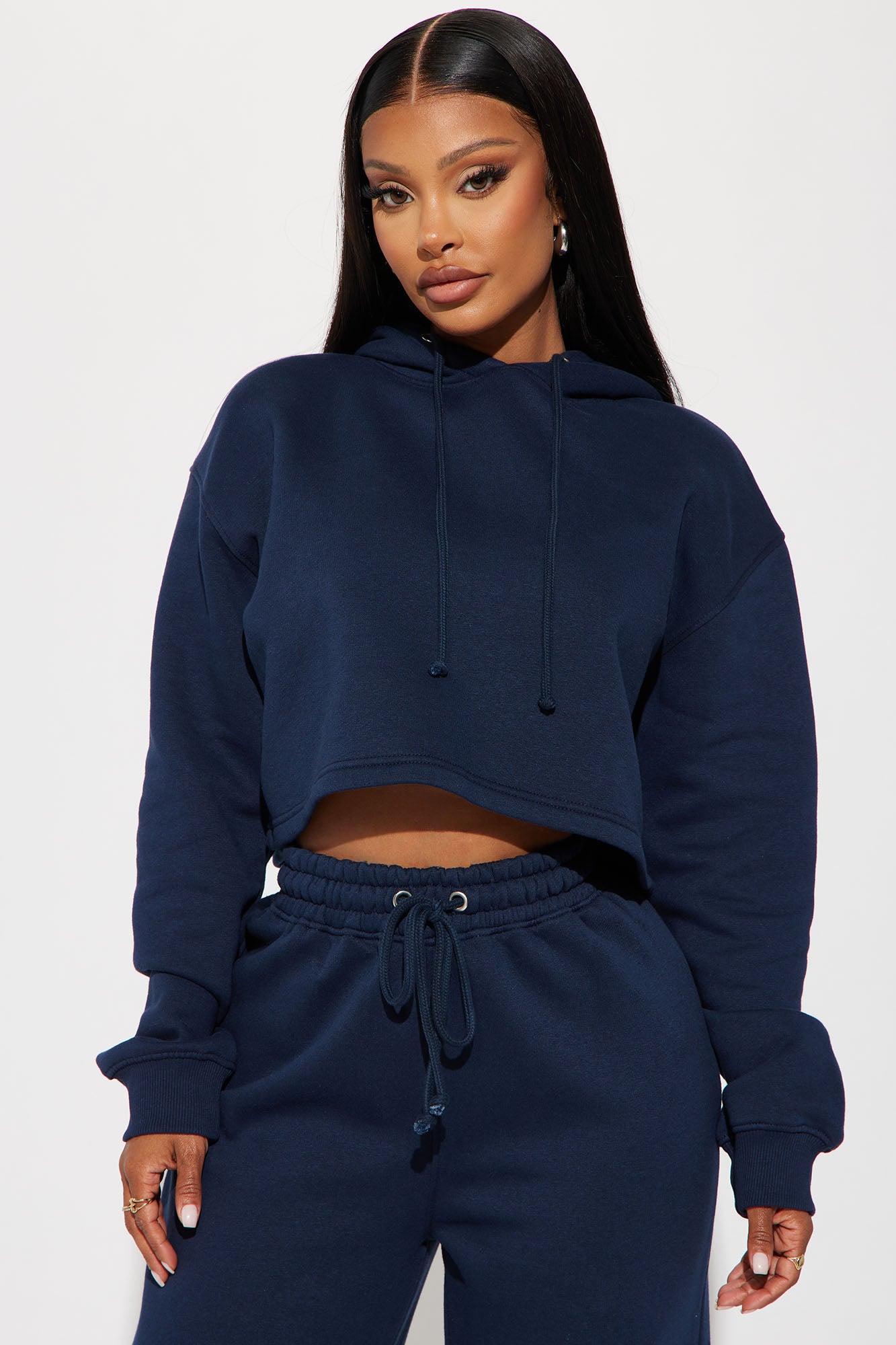 Chill Vibes Fleece Pant Set - Navy