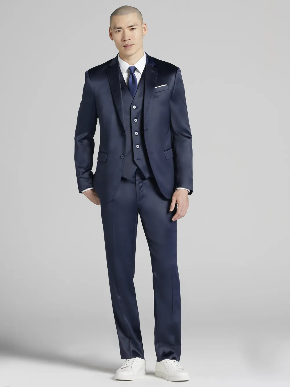 Egara Skinny Fit Shiny Suit Jacket