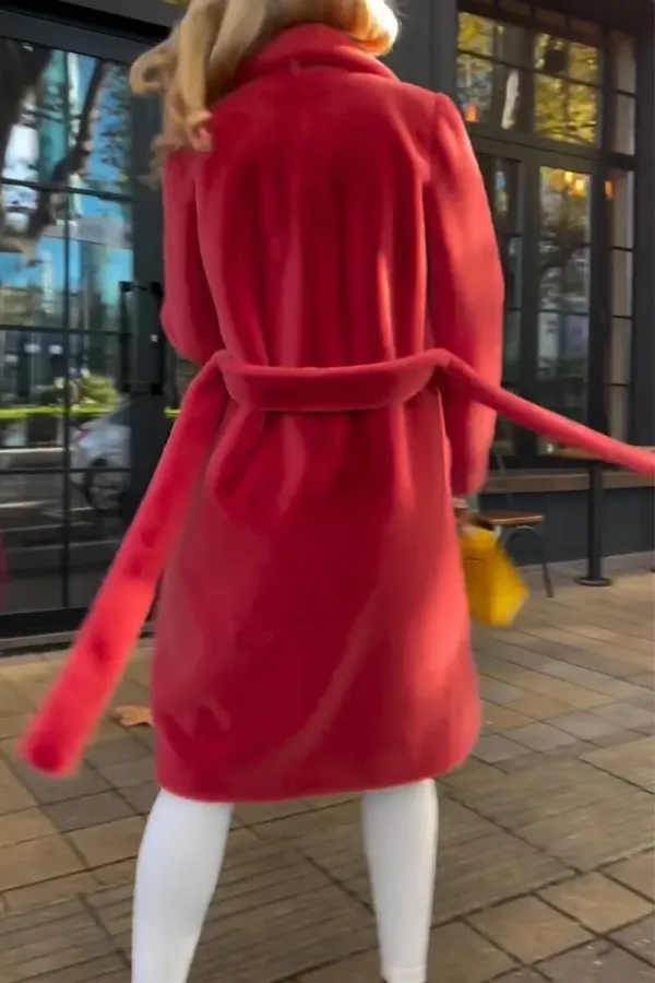 Chic Plush Wrap Coat