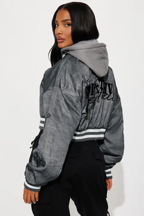 In The Studio Bomber Jacket - Grey