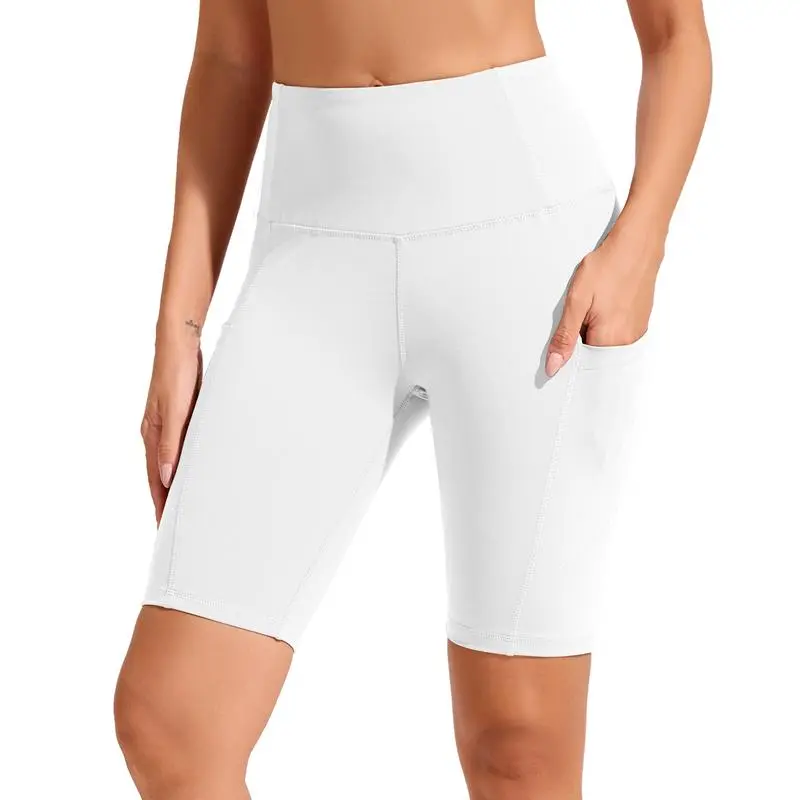 Women's High Waist Biker Shorts with Pockets – Plus Size, 5