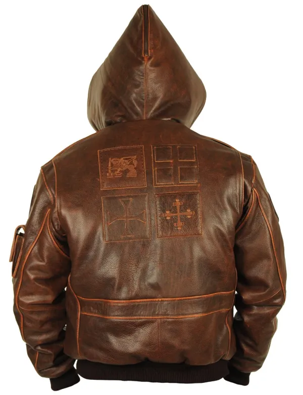 HARRIER TOP GUN CAP AVIATOR LEATHER JACKET